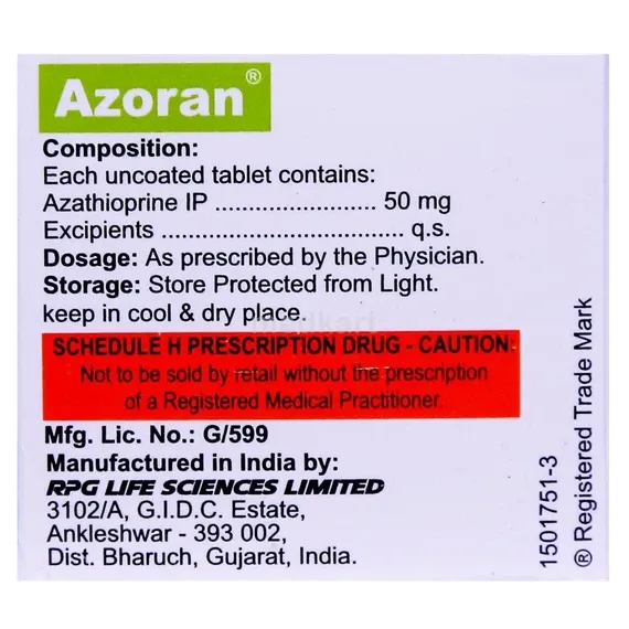 azoprin 50mg tablet 10's